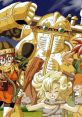 Colorful characters from Chrono Trigger gather together, showcasing adventure and friendship in a vibrant, animated style.