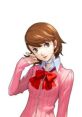 Yukari Takeba from Persona, showcasing her signature pink outfit and cheerful demeanor, ready for her next adventure.