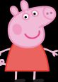 Cheerful Granny Pig character, known for her fun, loving personality, dressed in a bright red dress with a friendly smile.