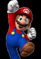 Cheerful Mario in iconic red and blue outfit, celebrating victory with a fist pump and bright smile, classic video game character.