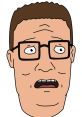 Surprised expression of Hank Hill, iconic character from "King of the Hill," known for his humorous take on everyday life.