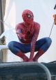 Spiderman in a dynamic pose, showcasing the iconic red and blue suit, ready for action or a photo opportunity.