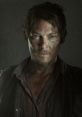 Daryl Dixon with a rugged look, showing intensity and determination in a survival-themed setting.