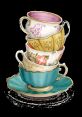 Teacup The delicate clinking of a metal spoon hitting the sides of a teacup rang out in a rhythmic pattern. The playful