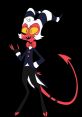 Moxxie, a character with striking features and a stylish outfit, showcases a blend of charm and mischief in this design.