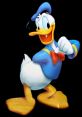 Cheerful Donald Duck posing playfully, showcasing his iconic blue outfit and vibrant personality from Disney cartoons.