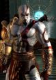 Kratos from God of War, showcasing his iconic battle armor and distinct tattoos in a dramatic fantasy setting.