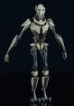 Detailed figure of General Grievous from Star Wars, showcasing his unique robotic design and menacing stance.