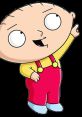 Stewie Griffin, the clever baby from Family Guy, points excitedly in his iconic yellow and red outfit.