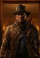 Arthur Morgan stands confidently, dressed in rugged attire and a signature cowboy hat, ready for adventure in the Wild West.