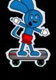Riggy the Runkey rides a skateboard, showcasing a fun, energetic cartoon character in vibrant colors.