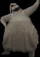 Oogie Boogie from Kingdom Hearts, a large, spooky character with a burlap texture, raising his arm in a playful pose.