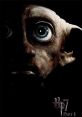 Dobby from Harry Potter and the Deathly Hallows Part 1, featuring expressive eyes in a dark backdrop, capturing emotional depth.