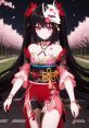 Elegant character dressed in traditional attire with floral patterns, inspired by Sparkle from Honkai: Star Rail.