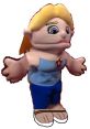 Rose from SML, a plush character with blonde hair, blue top, and blue pants, known in the Super Mario Logan series.