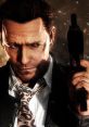 Max Payne, the gritty antihero, brandishes a gun with determination amidst a dramatic backdrop. Action-packed video game icon.