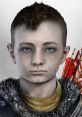Atreus features striking blue eyes and a determined expression, showcasing his journey in Norse mythology adventure.