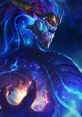 Aurelion Sol, the cosmic dragon, showcases stunning celestial colors and powerful features amidst a starry backdrop.