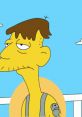 Cletus Spuckler, voiced by Hank Azaria, with a unique expression against a blue sky backdrop.