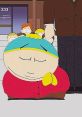 Gerald Broflovski's son, Stan Marsh, and friends gather around a pensive Cartman in a South Park scene.