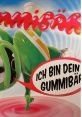 Gummibar character promotes fun with the text "Ich bin dein Gummibär," highlighting Tonekind's 2007 sensation.