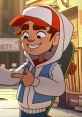 Cheerful character Jacob "Jake" Bressler poses with a skateboard, showcasing his stylish streetwear in Subway Surfers.