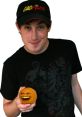Dane Boedigheimer holding a smiling Little Apple character, showcasing humor and creativity from Gag Films content.