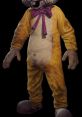Lucky the Rabbit from Dark Deception, featuring a grimy yellow suit and a playful, eerie expression.