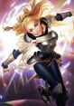Dynamic portrayal of Lux from League of Legends, showcasing her magical prowess and heroic stance against a vibrant backdrop.