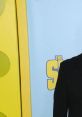 Tom Kenny attends a promotional event, showcasing his iconic role as the Mayor of Townsville with vibrant backgrounds.
