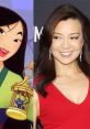 Mulan, voiced by Ming-Na Wen, alongside the actress at a red carpet event, showcasing her iconic role.
