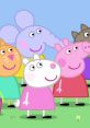 Peppa Pig and friends smiling together in a colorful animated scene, popular among Brazilian Portuguese viewers.