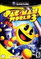 Colorful cover art of Pac-Man World 3 for GameCube, featuring Pac-Man surrounded by vibrant graphics and character elements.