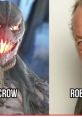Scarecrow character from horror films alongside actor Robert Englund, showcasing the eerie transformation of the iconic role.