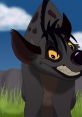 Shenzi from The Lion King grins mischievously in a vibrant grassland setting, showcasing her playful demeanor.