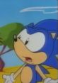 Sonic el erizo sorprendido en un entorno colorido, capturando su esencia animada y dinámica en España.