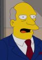Superintendent Chalmers, voiced by Hank Azaria, in a classic scene expressing concern in *The Simpsons*.
