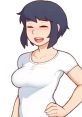 Cheerful illustrated character smiling, styled as Suzi Hunter from YouTube channel The Sphere Hunter, with short hair.