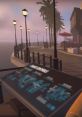 Scenic waterfront with lamp posts and transit system map, capturing the ambiance of Half Life’s Kathy Levin area.