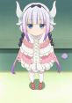 Kanna Kamui from Miss Kobayashi's Dragon Maid in her adorable outfit, showcasing her dragon features and playful spirit.