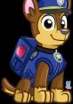 Chase from PAW Patrol, cheerful police pup in blue uniform, ready for adventures and heroics in Adventure Bay.