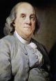 Portrait of Benjamin Franklin, renowned Founding Father, inventor, and diplomat, showcasing his distinctive gray attire.