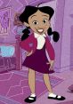 Penny Proud from The Proud Family smiles confidently, showcasing her signature style in a colorful cartoon setting.