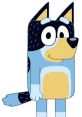 Bandit Heeler from Bluey, a cheerful cartoon character with blue fur and a playful expression, captivating kids worldwide.