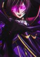 Mysterious character with glowing purple eyes, dressed in a dark cloak, exuding an aura of power and intrigue.
