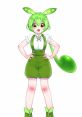 Playful Zundamon character with green hair and outfit, showcasing her cheerful personality and iconic leaf-themed design.