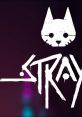 Stylized logo of "Stray," featuring a cat silhouette and graffiti-style lettering against a dark, colorful background.