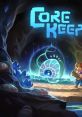 Adventurer exploring a vibrant cave in Core Keeper, with glowing flora and ancient artifacts nearby, seeking treasures.
