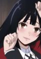 Yumeko Jabami from Kakegurui, smiling playfully with a confident expression, embodying the thrill of high-stakes gambling.