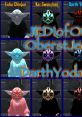 Variations of Yoda (Version 2.0) figures displayed in vibrant colors, illustrating unique character designs and styles.